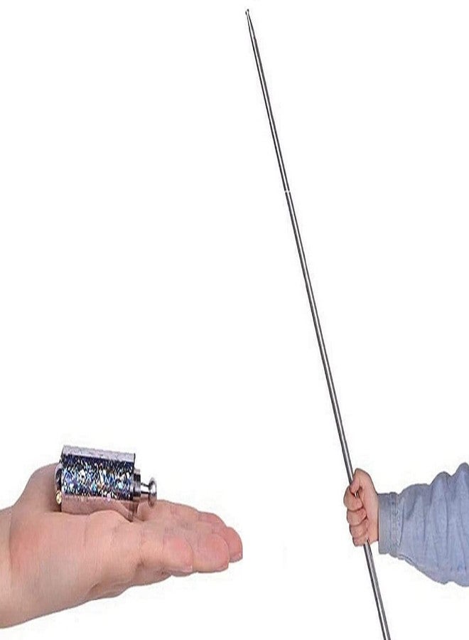 Mamadev®:- Metal Appearing Cane Magic Toy Metal High Elasticity Steel Silver Appearing Cane Magic Toy Magic Tricks(1pis)(Multi Color) - Image 1